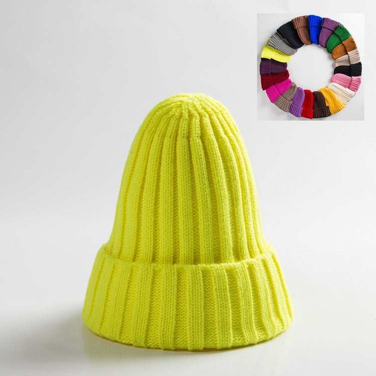 Woolen Curly-brimmed Winter Warm Knitting Pointed Hats