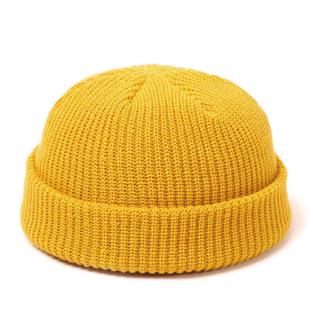 Knitted Beanie Hat Winter Retro