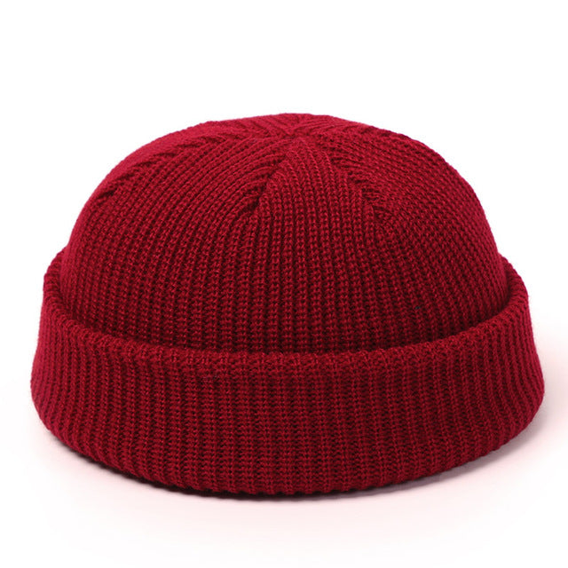 Knitted Beanie Hat Winter Retro
