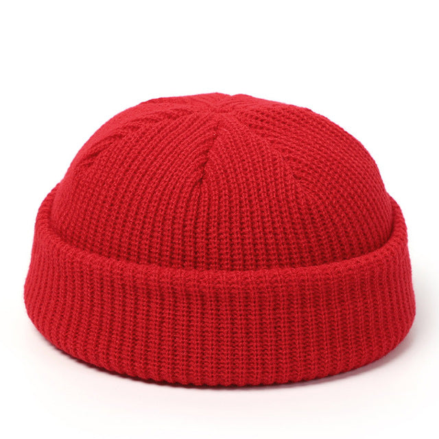 Knitted Beanie Hat Winter Retro