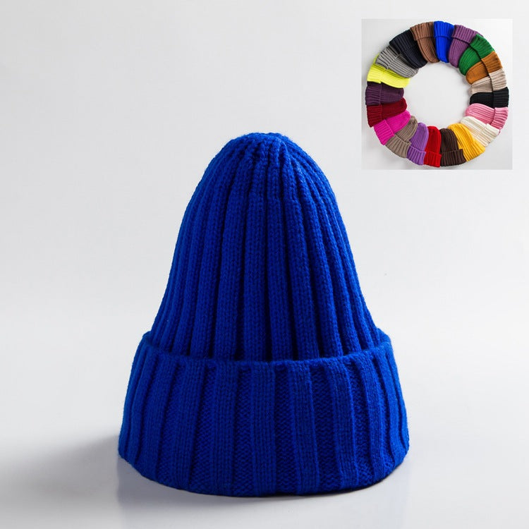 Woolen Curly-brimmed Winter Warm Knitting Pointed Hats