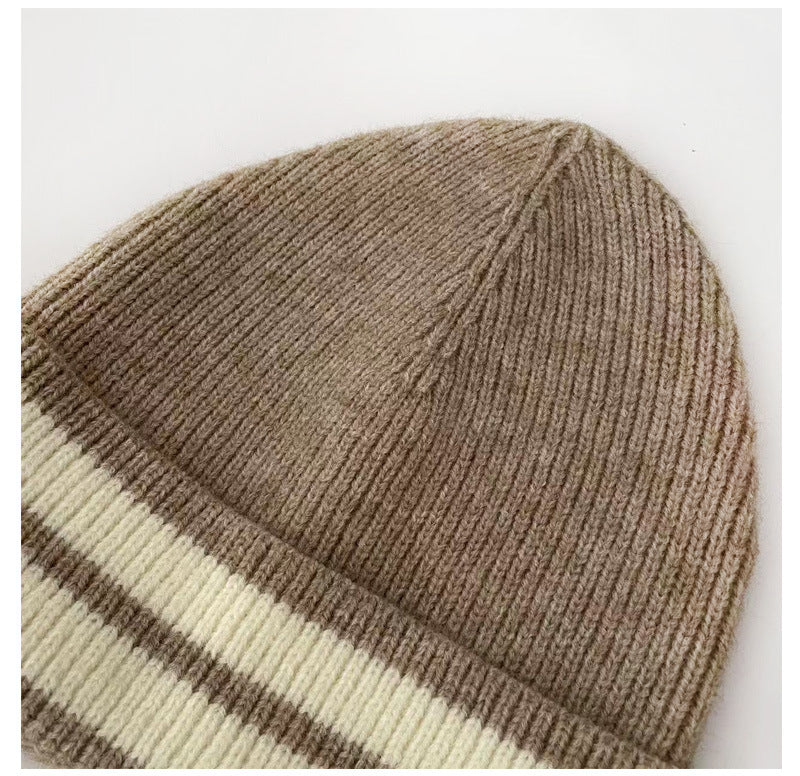 Striped Knitted Wool Hats