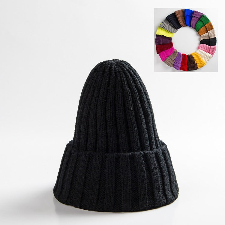 Woolen Curly-brimmed Winter Warm Knitting Pointed Hats