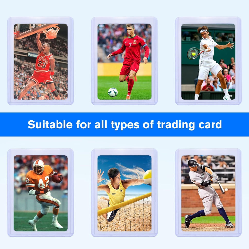 Transparent Card Cases Set of 30 Card Sleeves Clear Regular Thickness Trading Card Case Suitable for Sports Cards, Trading Cards, MTG, Pokemon Magic