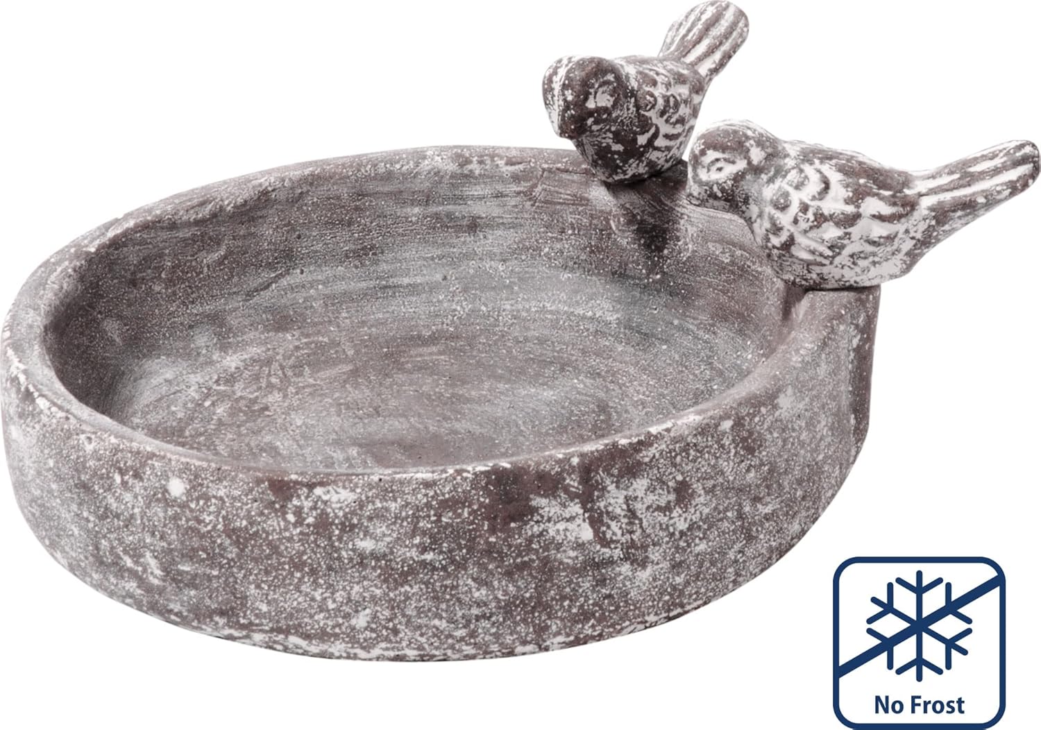dobar Pooloase 12972 Birdbath, Grey, 18 x 18 x 4.5 cm