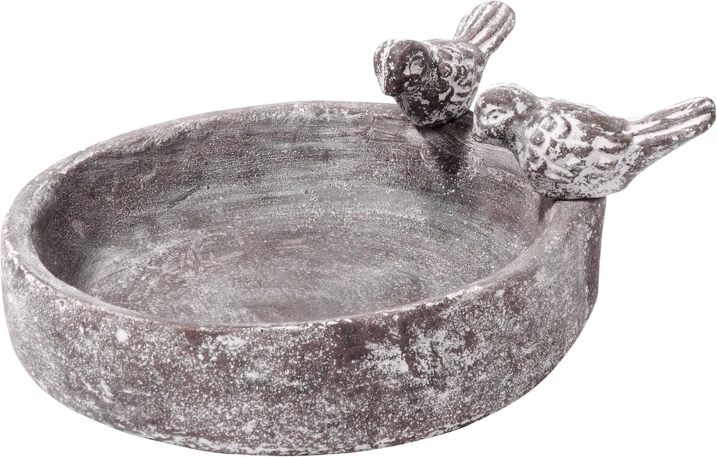 dobar Pooloase 12972 Birdbath, Grey, 18 x 18 x 4.5 cm