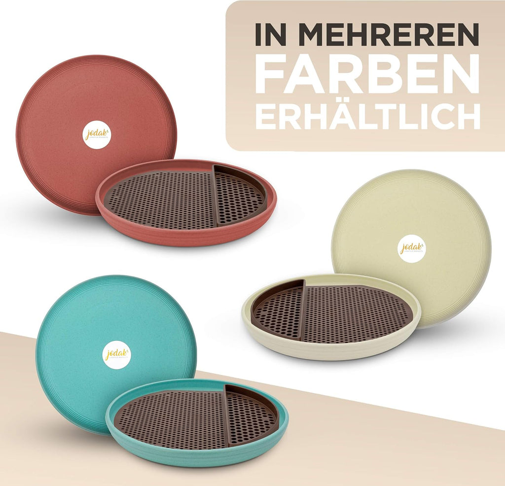 JoDaK Bird Bath and Insect Crack (Terracotta) Bird Bath Standing Large, Plastic Frost-proof and Winter-resistant, Garden Decoration, Balcony Decoration Bowl