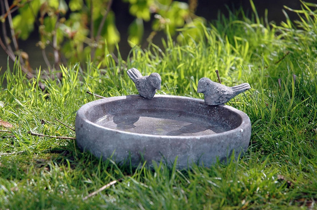 dobar Pooloase 12972 Birdbath, Grey, 18 x 18 x 4.5 cm
