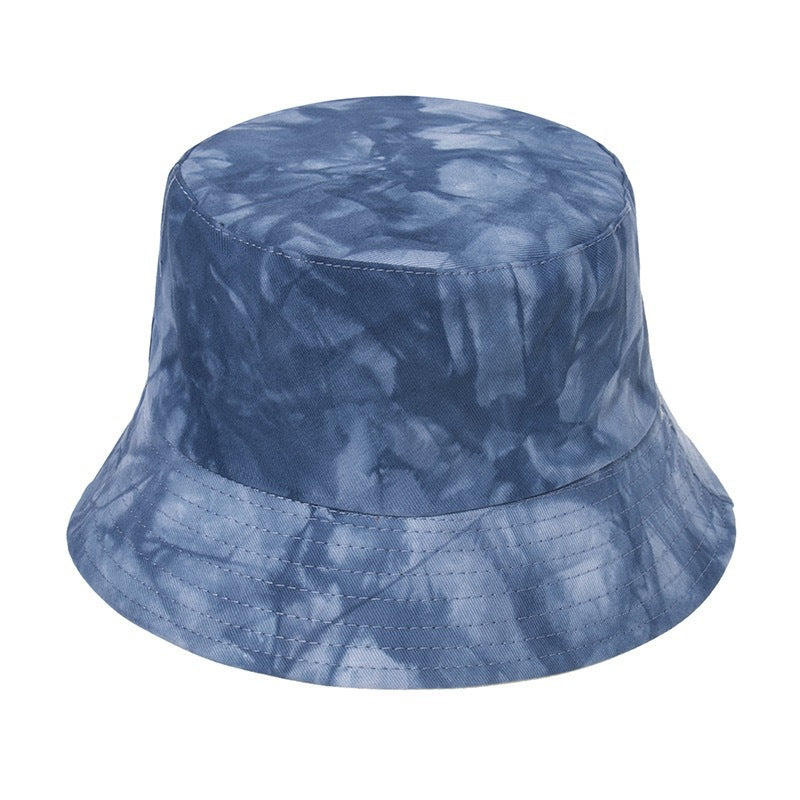 Cross-border Tie-dye Hat For Women Spring New All-matching Reversible Fisherman Hat Fashion Brand Fashion Bucket Hat Couple Short-brimmed Hat