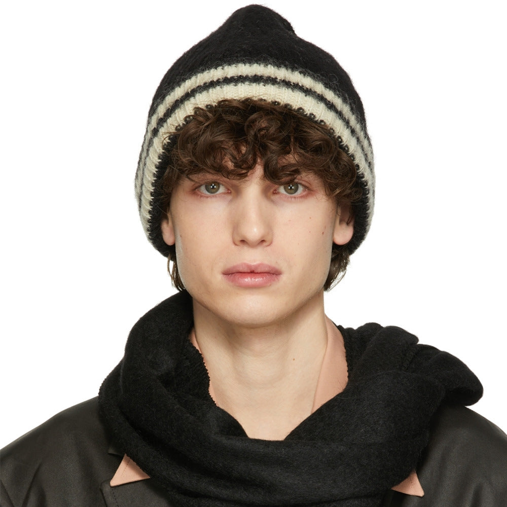 Striped Knitted Wool Hats