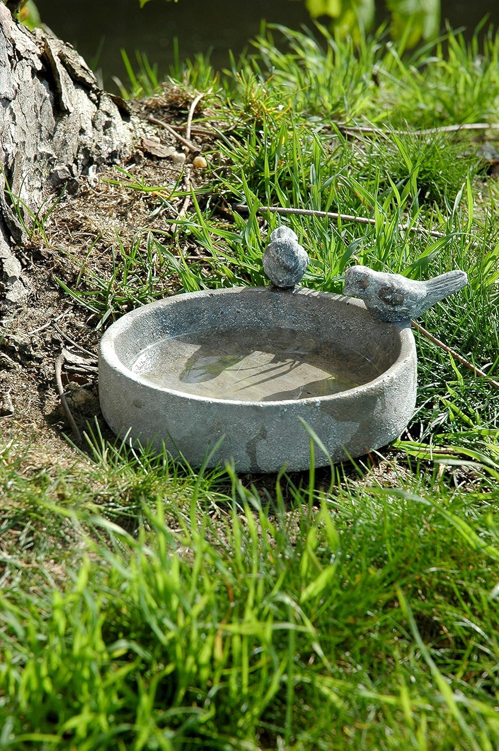 dobar Pooloase 12972 Birdbath, Grey, 18 x 18 x 4.5 cm