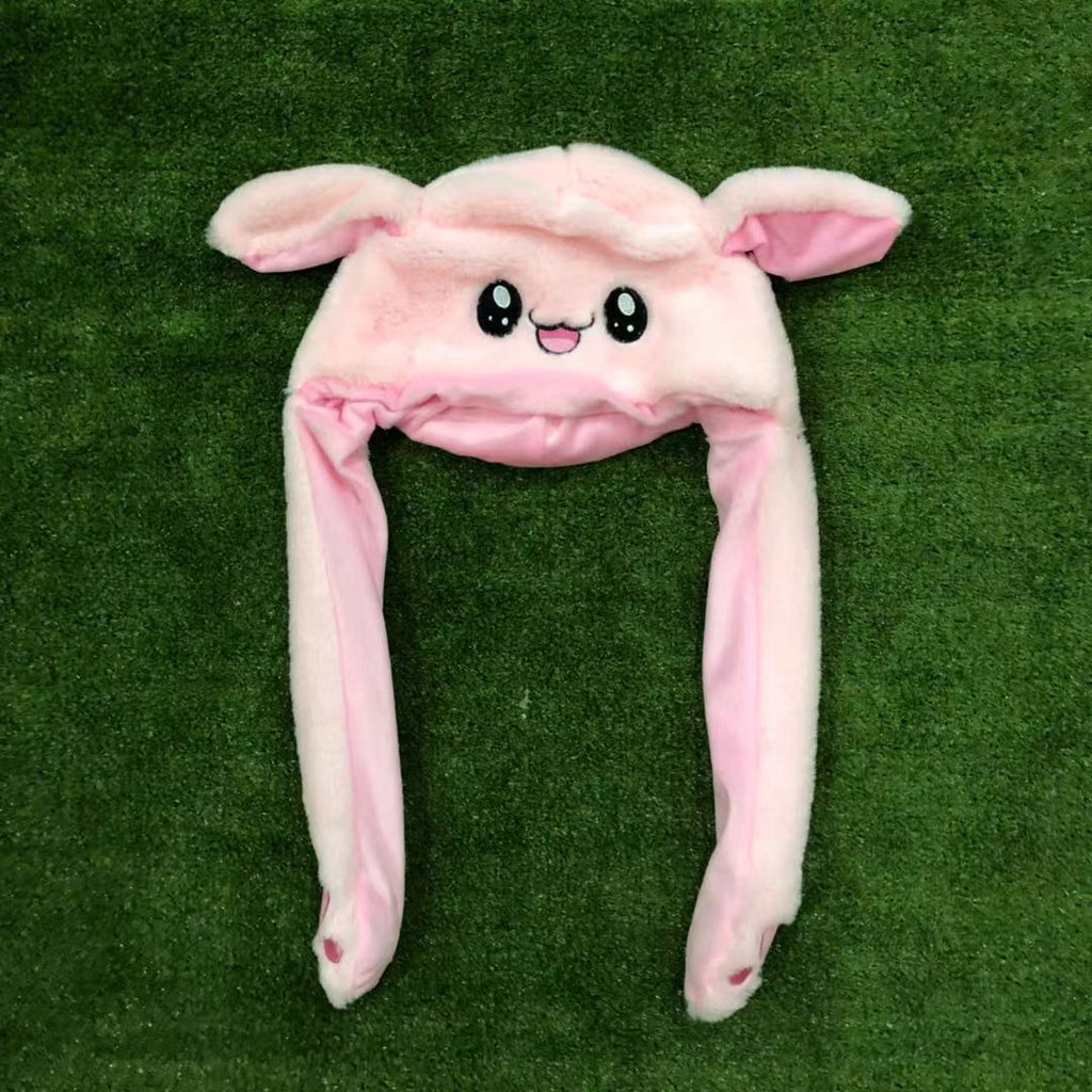 Hat New Moving Rabbit Ear Hat Airbag Hat Plus Velvet