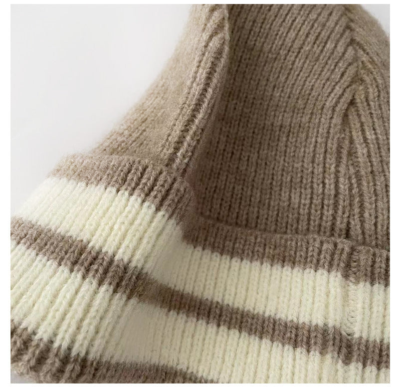 Striped Knitted Wool Hats