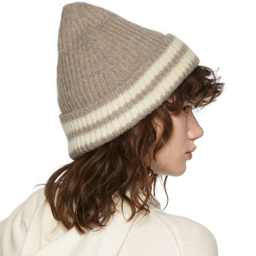 Striped Knitted Wool Hats