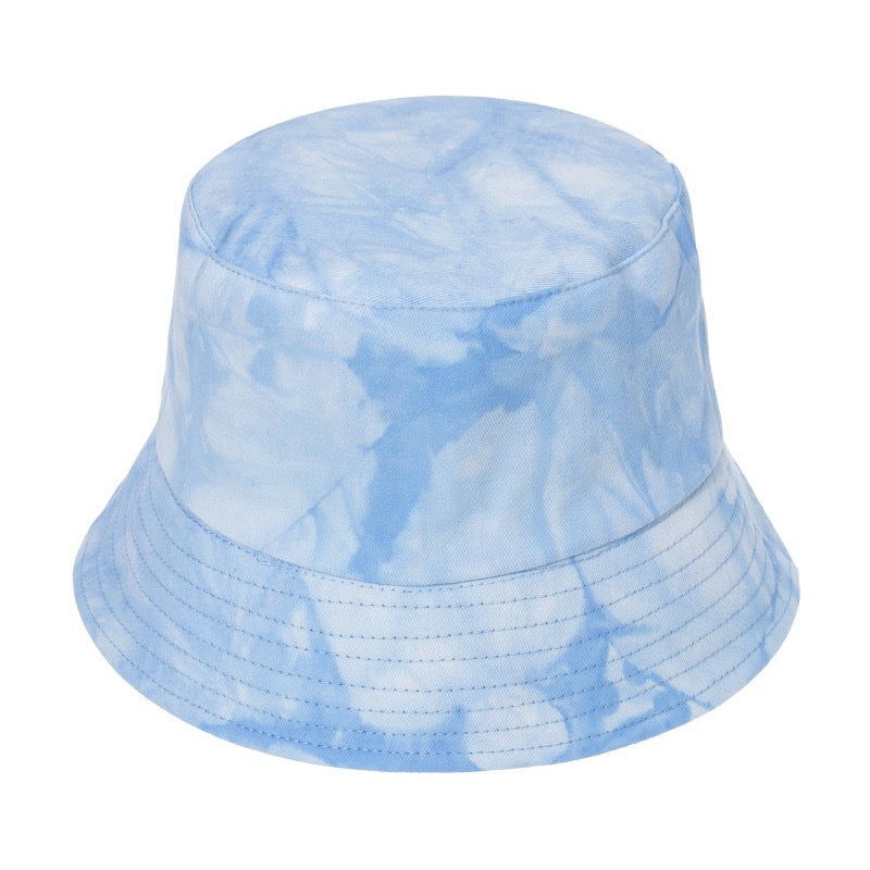 Cross-border Tie-dye Hat For Women Spring New All-matching Reversible Fisherman Hat Fashion Brand Fashion Bucket Hat Couple Short-brimmed Hat