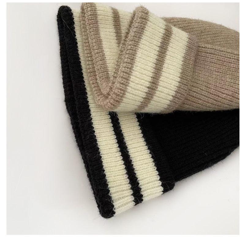 Striped Knitted Wool Hats